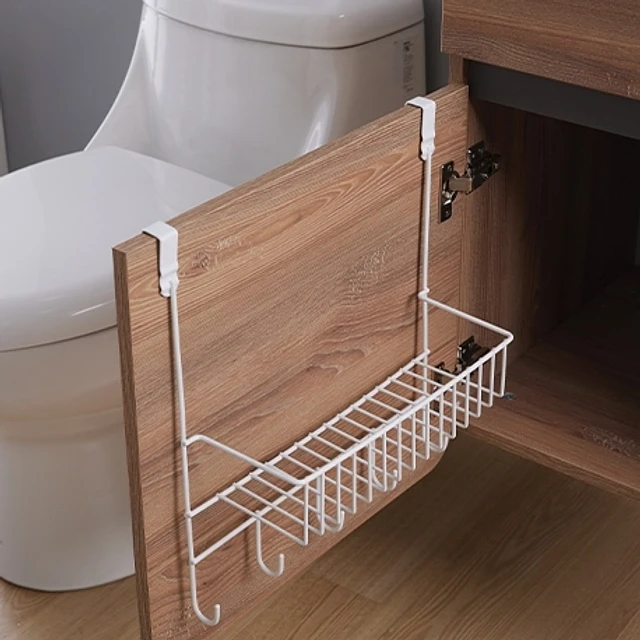 Canasta blanca organizadora para puerta