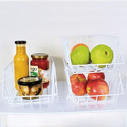 Organizador apilable Canastas para cocina X 3