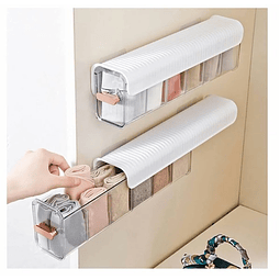 Organizador de Pared con Tapa Antipolvo y 5 Compartimentos