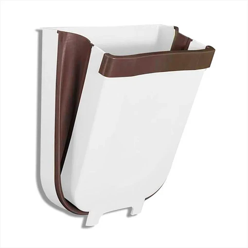 Bote de basura de cocina colgante plegable mediano - Blanco