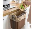 Bote de basura de cocina colgante plegable mediano