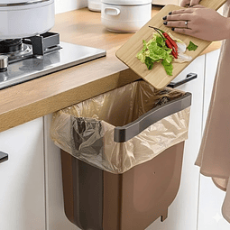 Bote de basura de cocina colgante plegable mediano