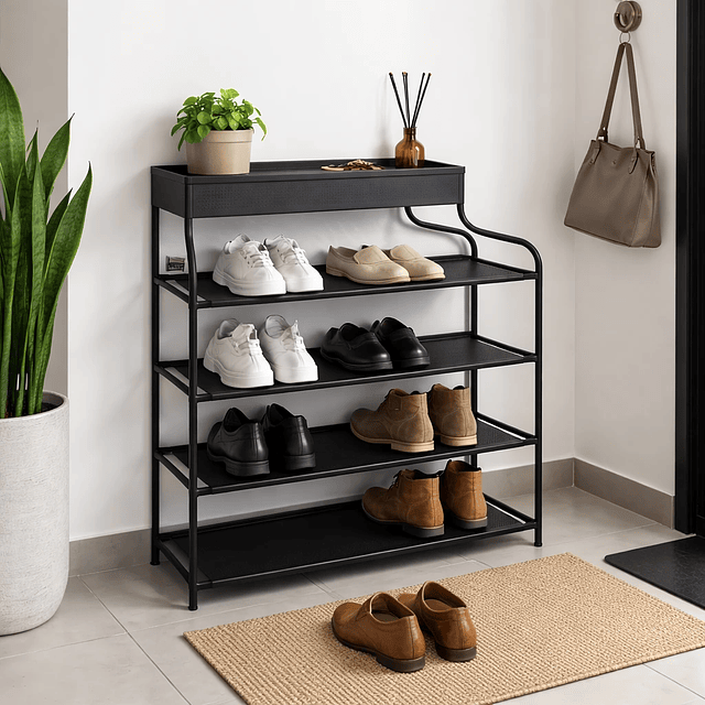Organizador multifuncional rack recibidor zapatero 5 Niveles