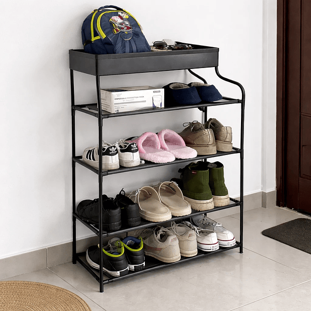Organizador multifuncional rack recibidor zapatero 5 Niveles
