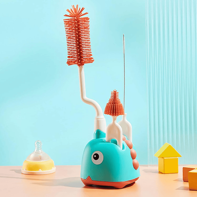 Juego Cepillos Limpiadores de Biberones Silicona 3 en 1 