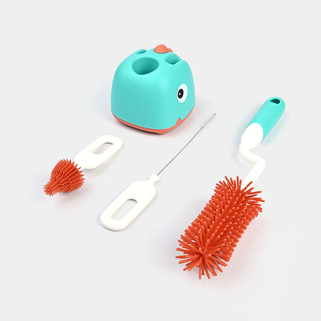 Juego Cepillos Limpiadores de Biberones Silicona 3 en 1 