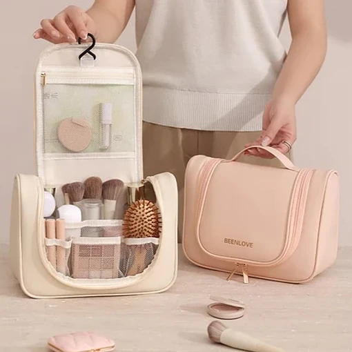 Cosmetiquera neceser para viaje organizador de maquillaje - Blanco