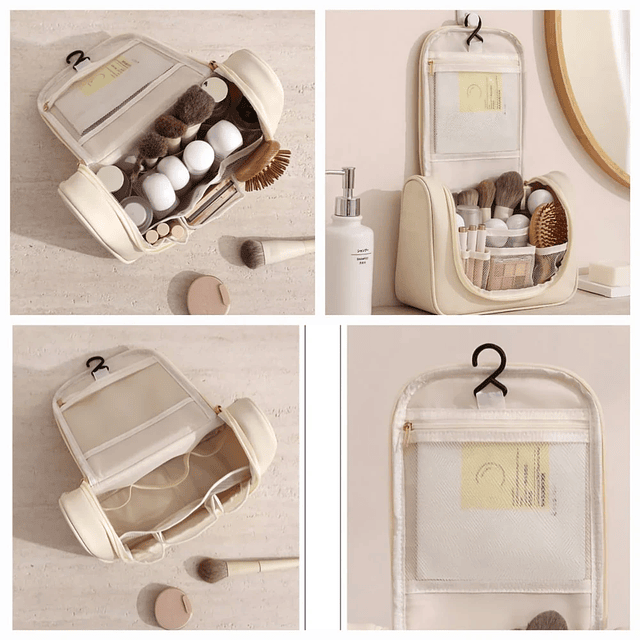 Cosmetiquera neceser para viaje organizador de maquillaje