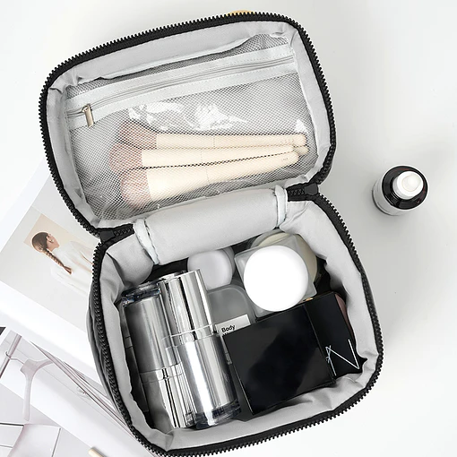 Cosmetiquera acolchada para viaje 