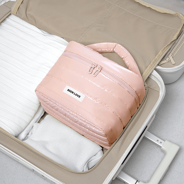 Cosmetiquera acolchada para viaje 