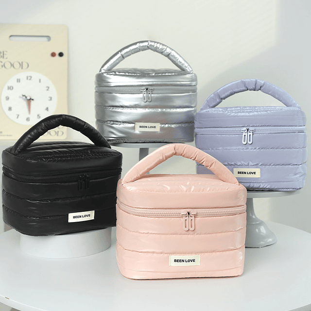 Cosmetiquera acolchada para viaje 