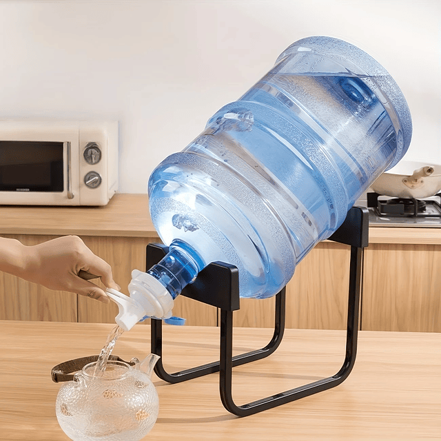 Soporte de botellón contenedor de agua con válvula dispensadora