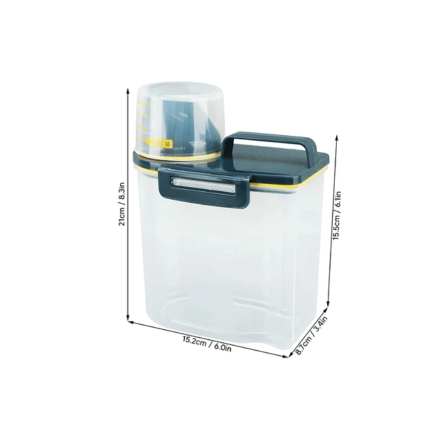 Dispensador y contenedor de alimentos con dosificador pequeño