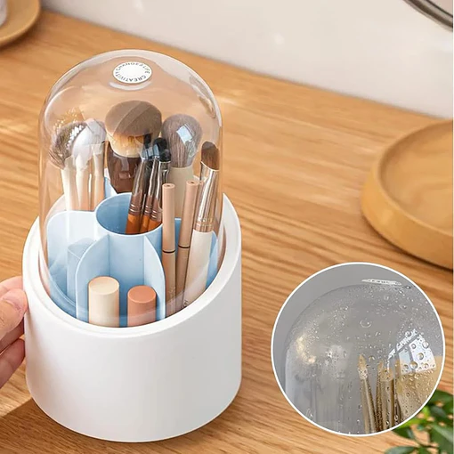 Organizador de Brochas de maquillaje 360 - Azul claro