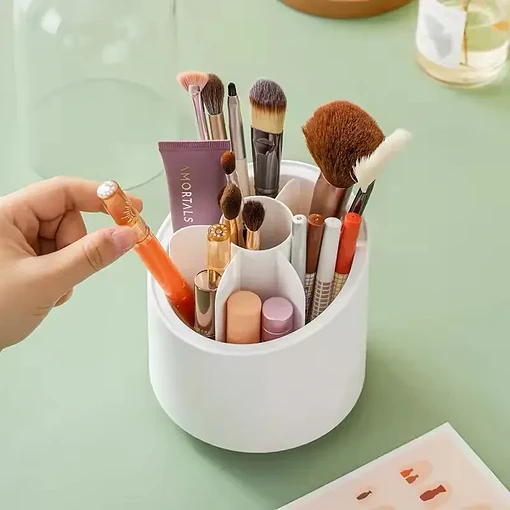 Organizador de Brochas de maquillaje 360 - Blanco
