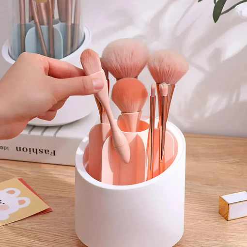 Organizador de Brochas de maquillaje 360 - Rosa