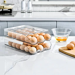 Organizador de huevos para refrigerador transparente