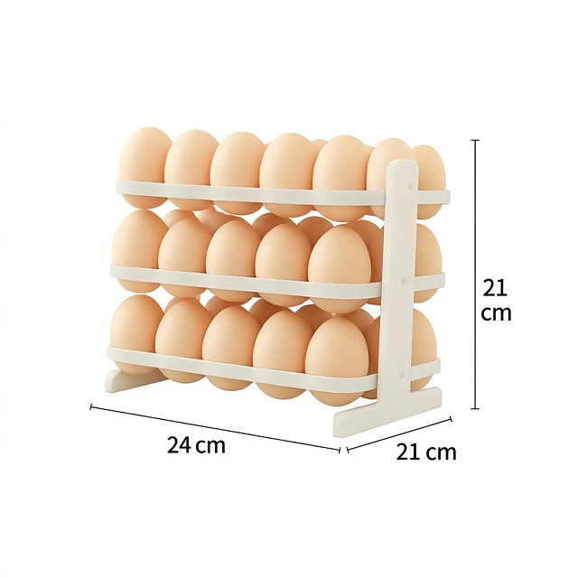 Organizador De Huevos 3 Niveles Plegable 60 huevos