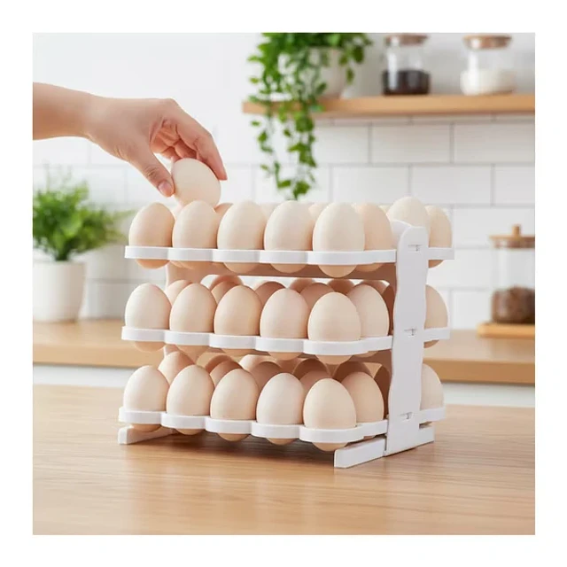 Organizador De Huevos 3 Niveles Plegable 60 huevos