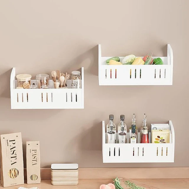 Organizador de almacenamiento en pared para cocina o baño