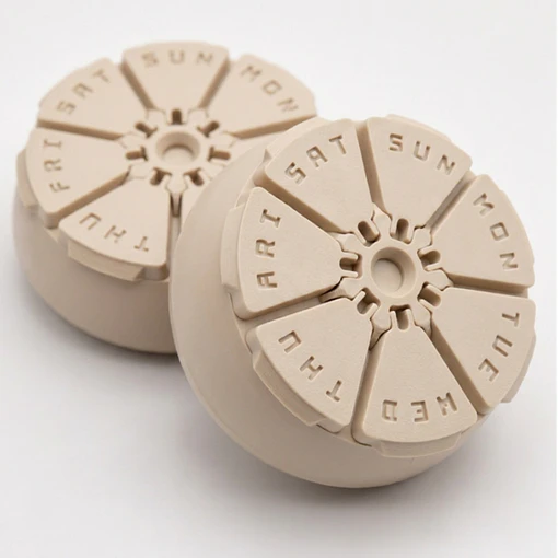 Organizador Semanal de Pastillas - Circular - Beige