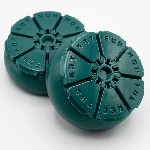 Organizador Semanal de Pastillas - Circular - Verde