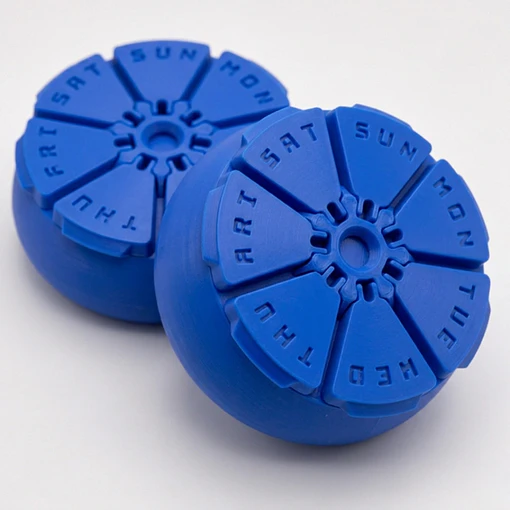 Organizador Semanal de Pastillas - Circular - Azul rey