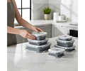 Organizador porta Comida Recipiente Hermético Silicona Plegable X4 Pzs