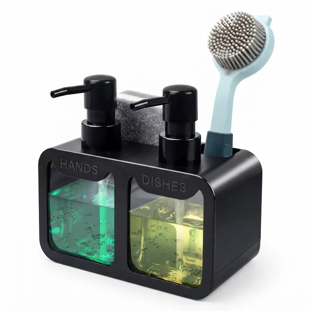 dispensador doble 2 en 1 para cocina