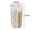 Contenedor Dispensador Granos Cereales Dividido X4 Puestos