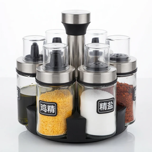 Set de botellas de aceite x6 para tarros de condimentos 