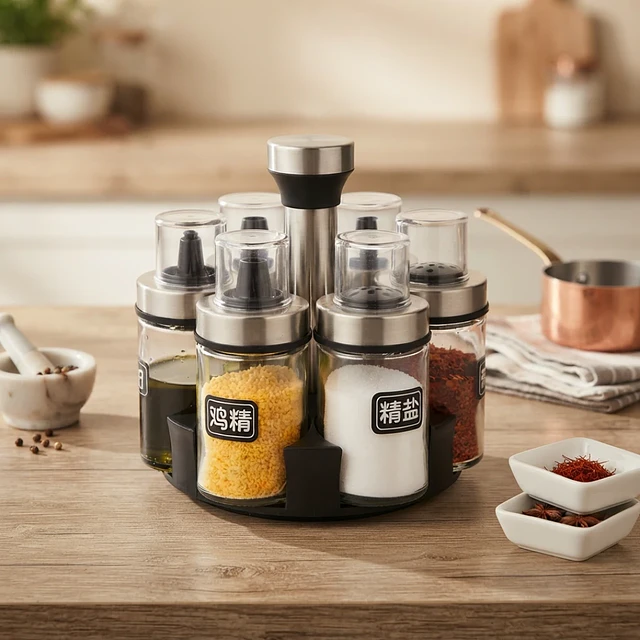 Set de botellas de aceite x6 para tarros de condimentos 