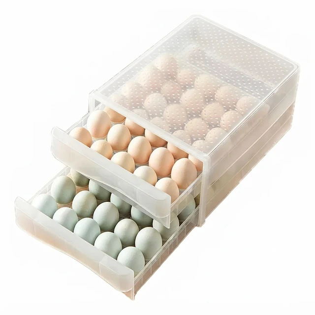 Organizador de Huevos de 3 Niveles para Nevera 60 Piezas