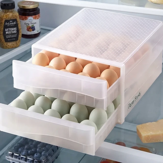 Organizador de Huevos de 3 Niveles para Nevera 60 Piezas