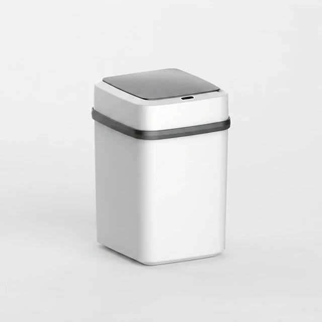 Caneca de basura con sensor inteligente tapa negra