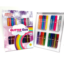 Set Glitter Glue 20 colores Artel