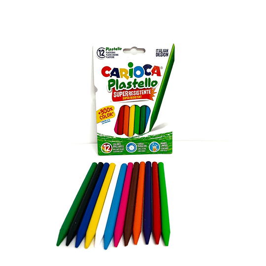 Lápices Crayon Pastello 12 colores Carioca