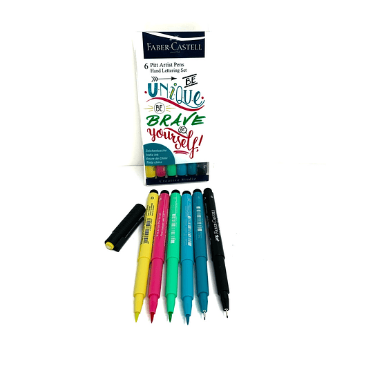 Set Lettering Pittsburgh Artist Pens - Be Unique, Be Brave, Be Yourself