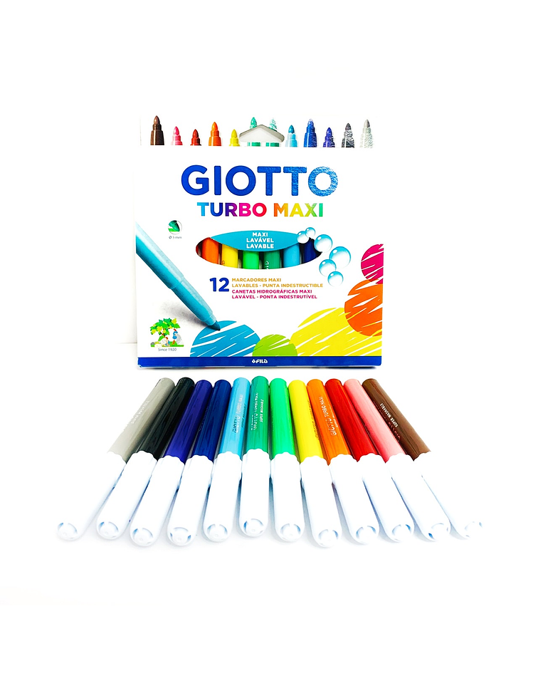 Marcadores Giotto Turbo Maxi 12 colores