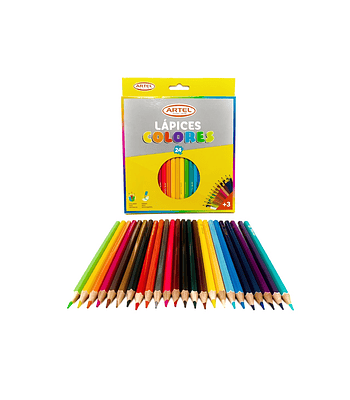 Lápices 24 colores Artel