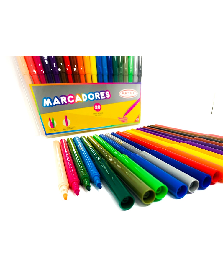 Marcadores 20 colores Artel