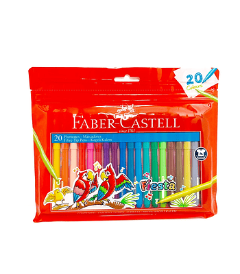 Marcadores Fiesta 20 colores Faber-Castell 