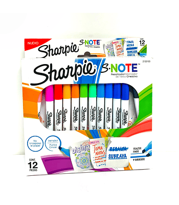 Sharpie S Note 12 colores 