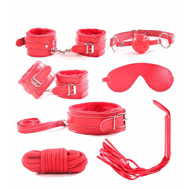 Kit BDSM 7 piezas Rojo