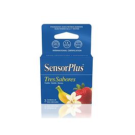 Preservativos Sensor Plus Tres Sabores x3