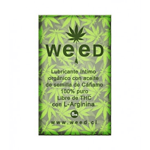 Sachet Lubricante Weed 8ml