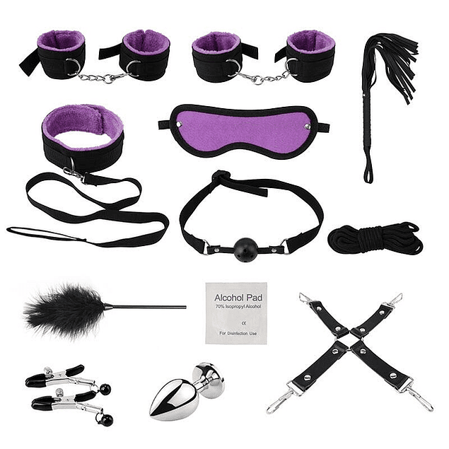 Kit BDSM 12 piezas Morado