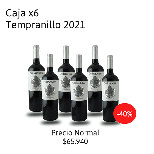 Caja de 6 Tempranillo 2021