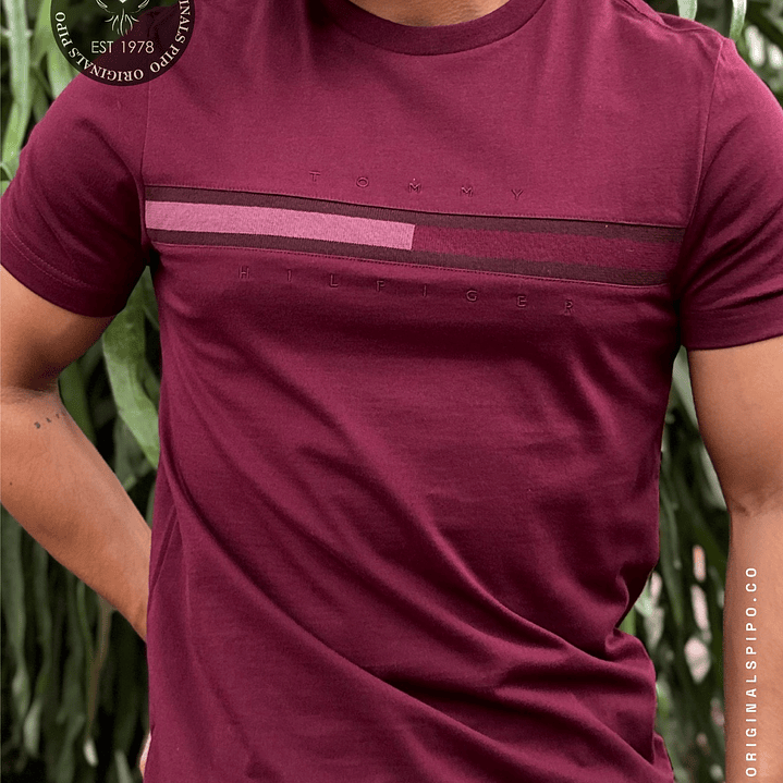 CAMISETA TONAL VINOTINTO  2