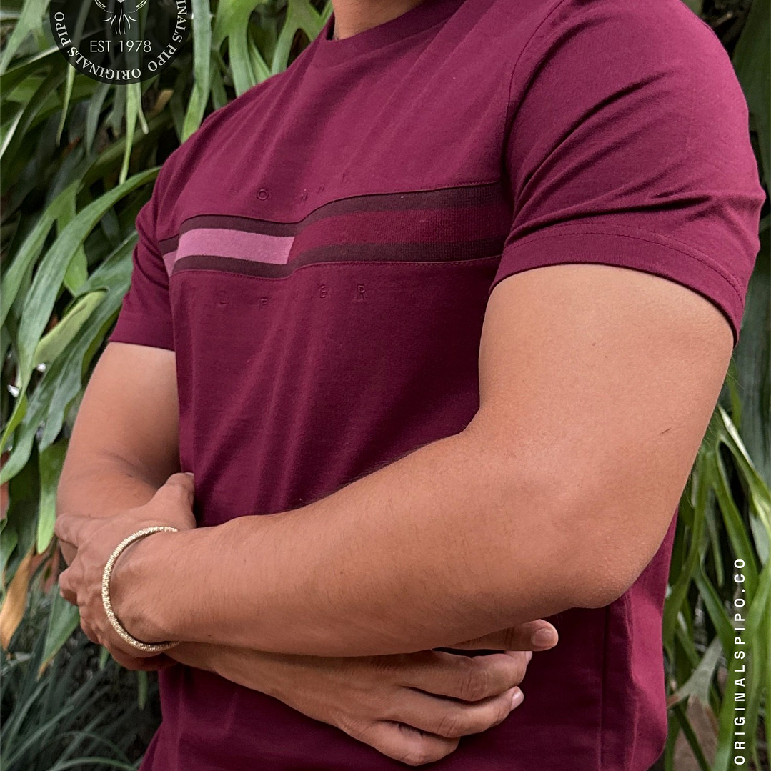 CAMISETA TONAL VINOTINTO  3
